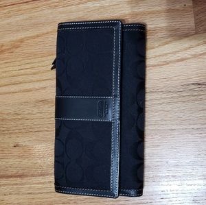 Black coach checkbook wallet
